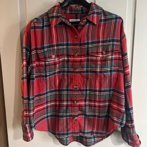 American Eagle Outfitters Red and Blue Plaid Shirt